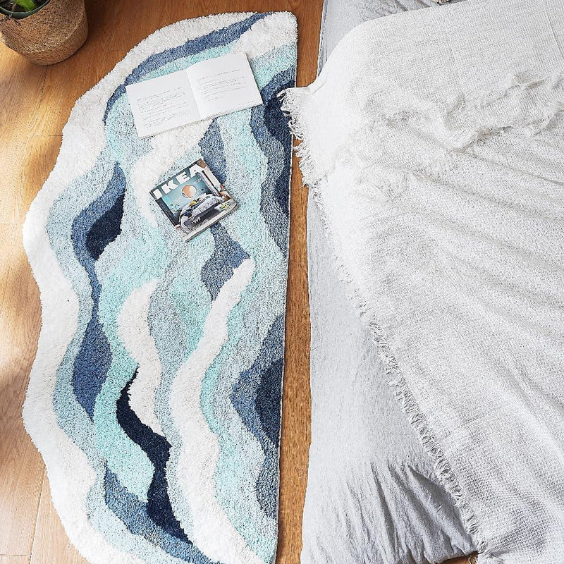 blue waves kids rug, view 5 - MRSLM