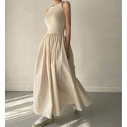 women's long patchwork dress, view 5 - MRSLM