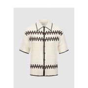 men's contrast color short-sleeved sweater, view 5 - MRSLM