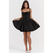 Spaghetti strap lace mini dress, view 26 - MRSLM