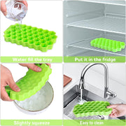 honeycomb silicone ice cube tray, view 5 - MRSLM