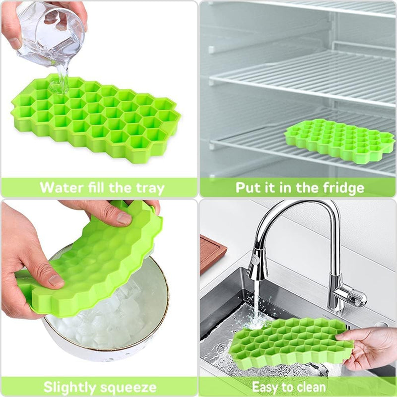 honeycomb silicone ice cube tray, view 5 - MRSLM