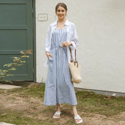 striped maxi dress, view 5 - MRSLM