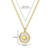 Gold heart pendant necklace, view 2 - MRSLM