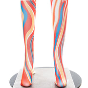 printed lace-up tee and tie-dye mesh trousers set, view 9 - MRSLM