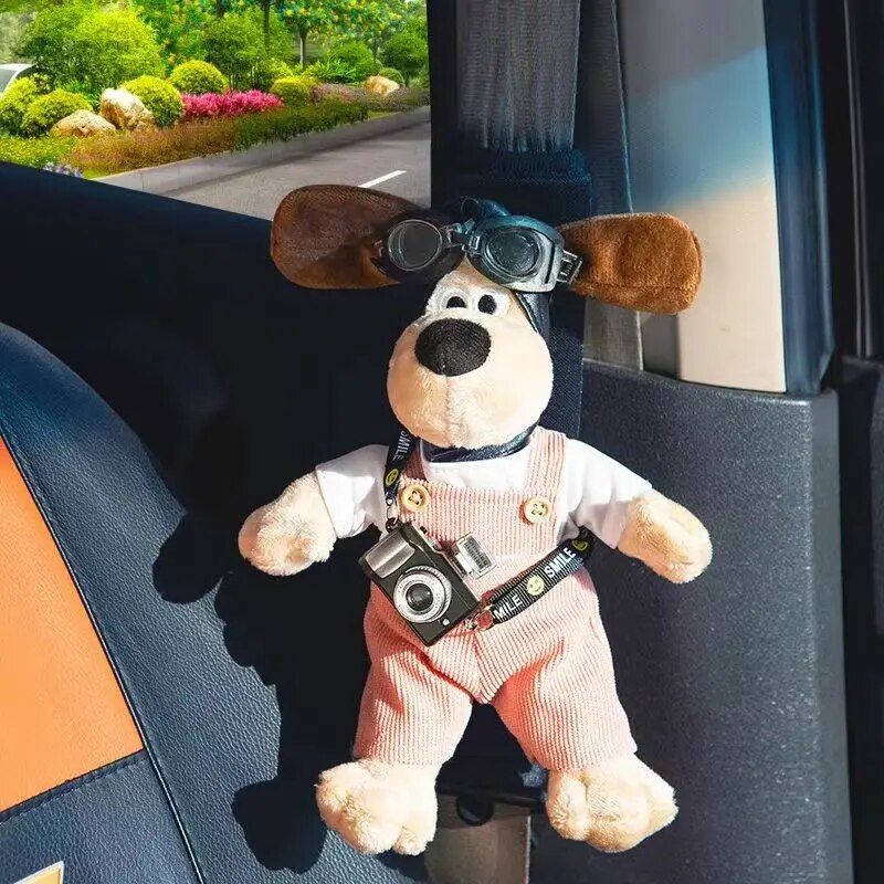 cartoon dog plush seat belt protector, view 7 - MRSLM
