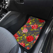 rose-blush floral car floor mats set, view 5 - MRSLM