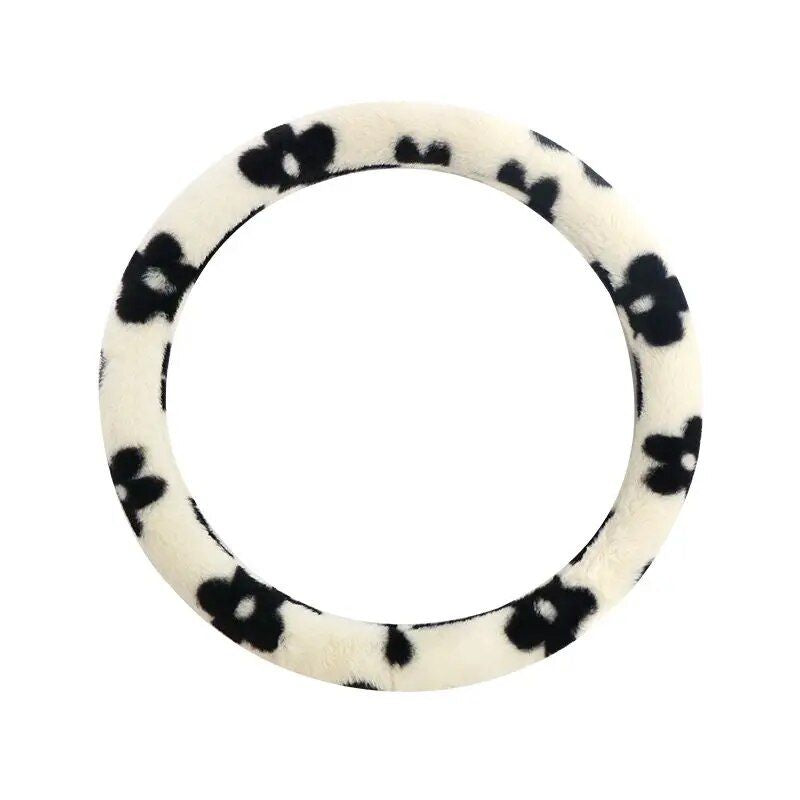 Plush winter car steering wheel cover, view 5 - MRSLM