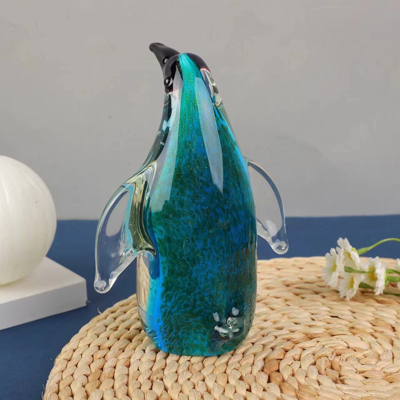 handmade glass penguin sculpture, view 4 - MRSLM