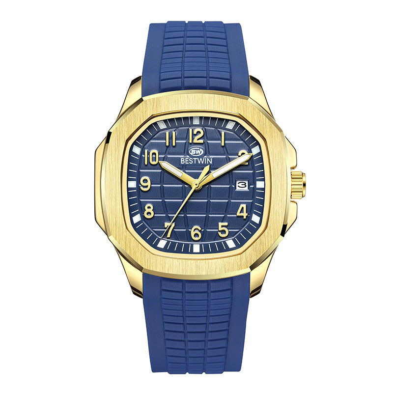 men's silicone strap sports watch, view 7 - MRSLM