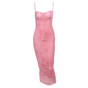 printed lace-up dress, view 5 - MRSLM
