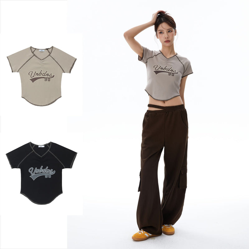 women's slim fit cropped t-shirt, view 6 - MRSLM