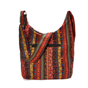 bohemian vintage canvas shoulder bag, view 5 - MRSLM