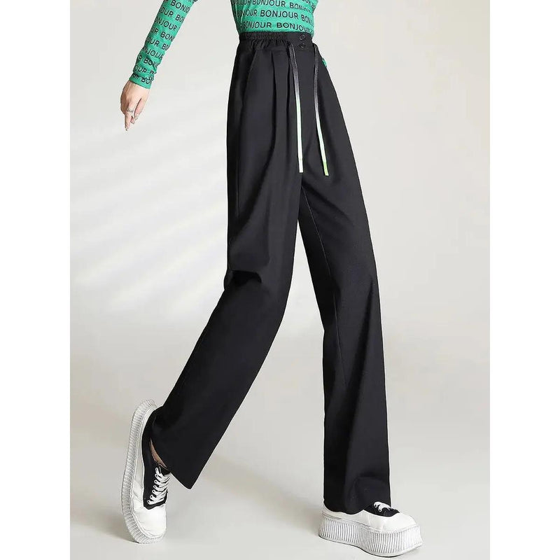 loose fit wide leg women's pants, view 8 - MRSLM