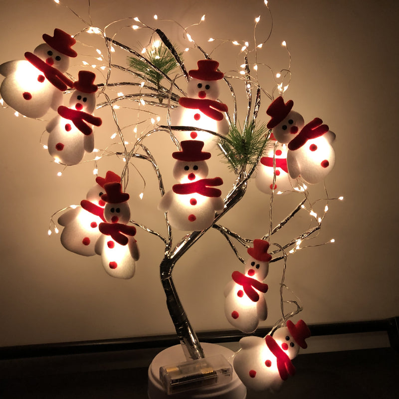 Plush Christmas character LED string lights, view 4 - MRSLM