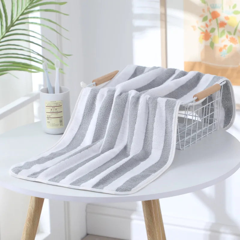 coral fleece dishcloth and bath towel, view 6 - MRSLM
