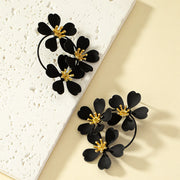 Camellia flower dangle earrings, view 12 - MRSLM