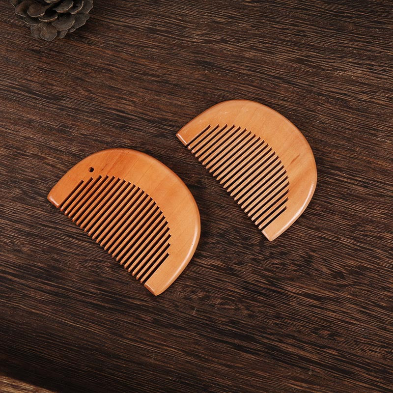 portable wooden hair and beard comb, view 5 - MRSLM