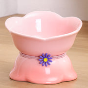 elevated gradient ceramic pet bowl, view 4 - MRSLM