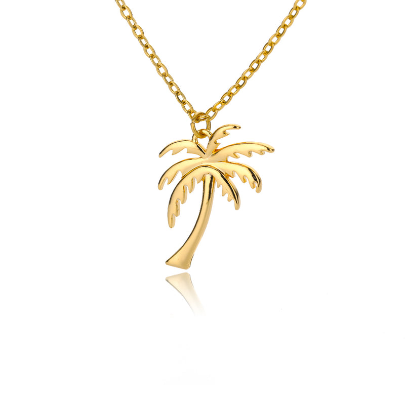 palm tree pendant necklace, view 3 - MRSLM