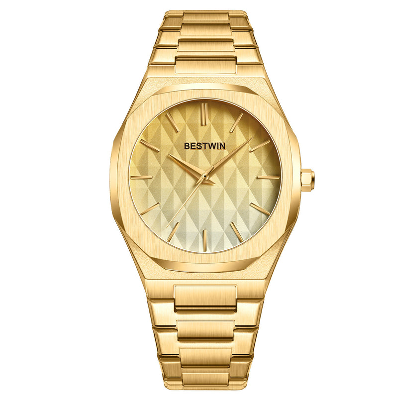 embossed dial men's watch, view 11 - MRSLM