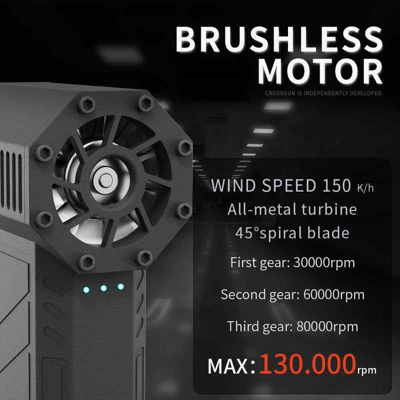 handheld turbo fan with led light, view 4 - MRSLM