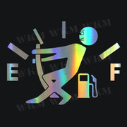 reflective fuel gauge empty decal, view 2 - MRSLM