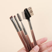 4-piece angled eyebrow and eyeliner brush set, view 6 - MRSLM