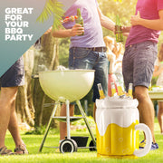 inflatable beer mug cooler pool float, view 2 - MRSLM