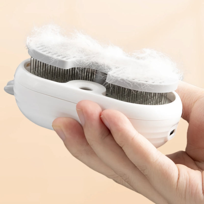 steamy grooming brush with electric sprayer, view 6 - MRSLM
