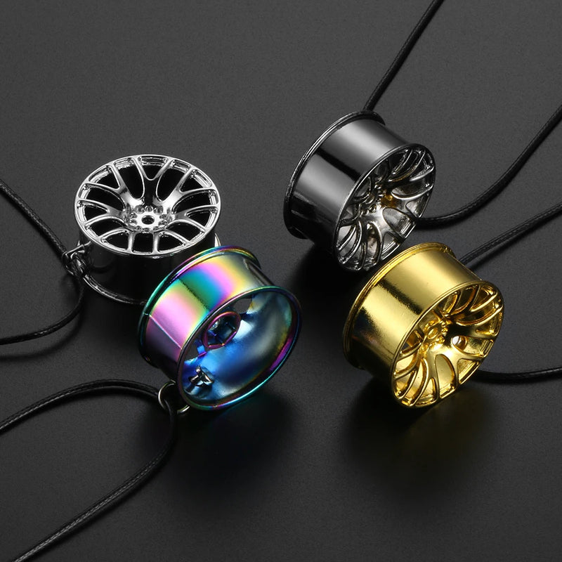 metal wheel hub pendant for car rearview mirror, view 6 - MRSLM