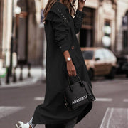 large lapel mid-length trench coat, view 2 - MRSLM