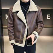 men's fleece-lined motorcycle jacket - MRSLM