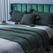 tassel stripe cushion cover, view 4 - MRSLM