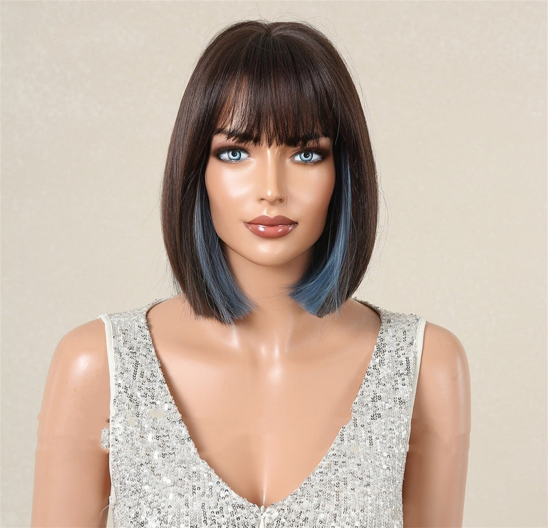 Women's bob wig with full bangs, view 5 - MRSLM