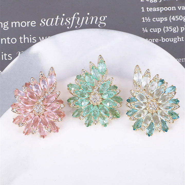 New Fashion Colored Flower Earrings