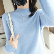 women's half turtleneck thin knit sweater - MRSLM
