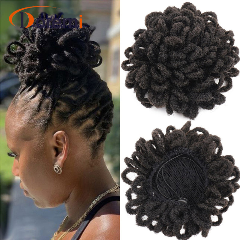 african wig bun drawstring afro hair - MRSLM