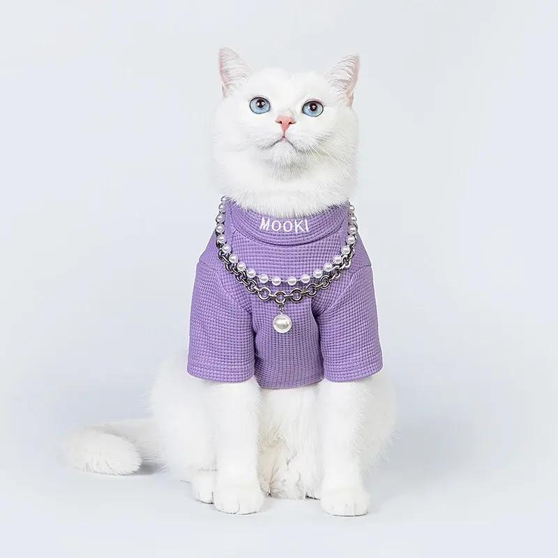 cozy purple waffle knit dog t-shirt - MRSLM