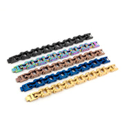 Men's titanium steel bicycle chain bracelet, view 8 - MRSLM