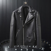 Men's biker PU leather jacket, view 2 - MRSLM