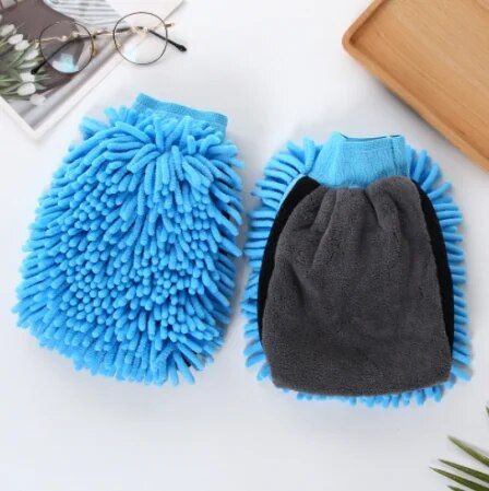 microfiber car wash glove, view 2 - MRSLM