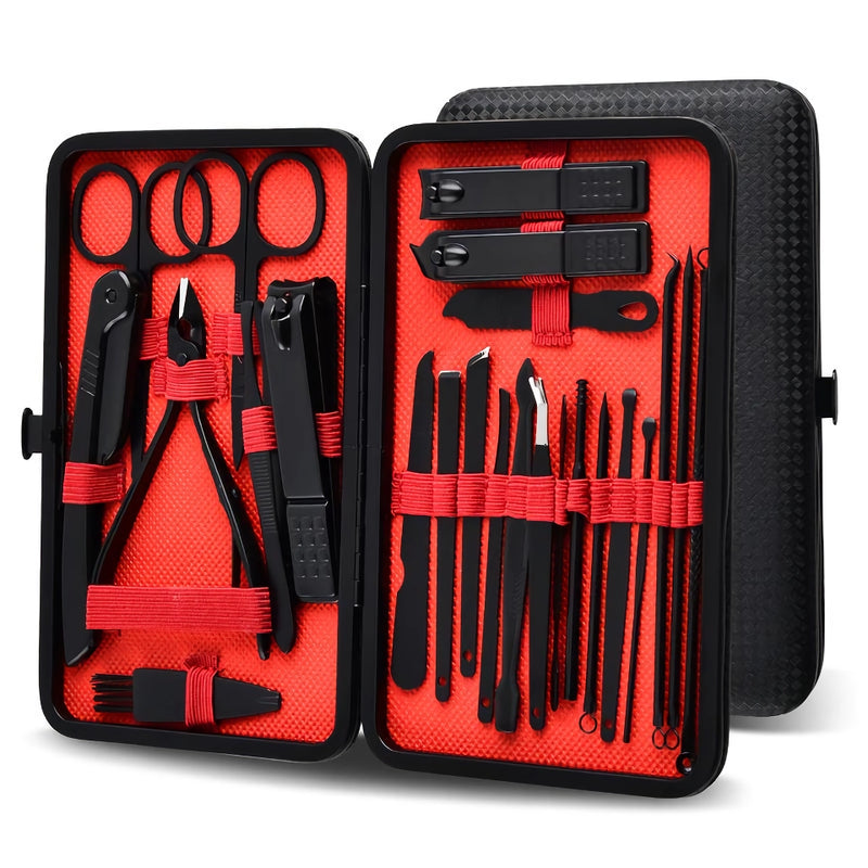 24-piece black nail clipper kit, view 7 - MRSLM