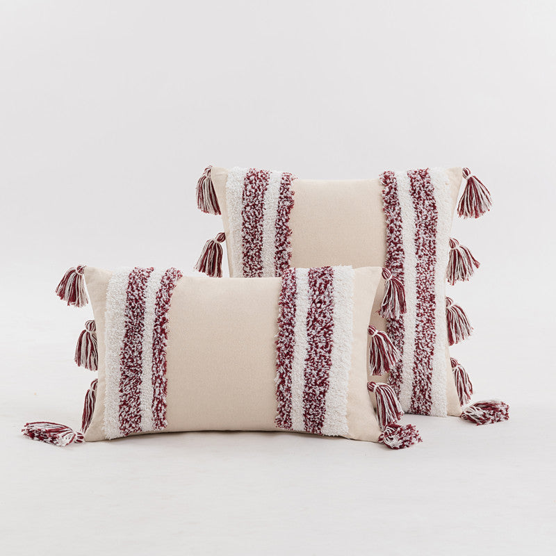 Boho tufted sofa cushion cover, view 7 - MRSLM