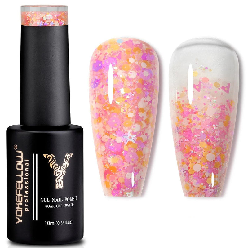 glitter sequins gel nail polish, view 2 - MRSLM