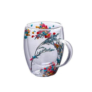 double wall glass tea mug with handle, view 5 - MRSLM