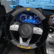 Colorful plush steering wheel cover, view 10 - MRSLM