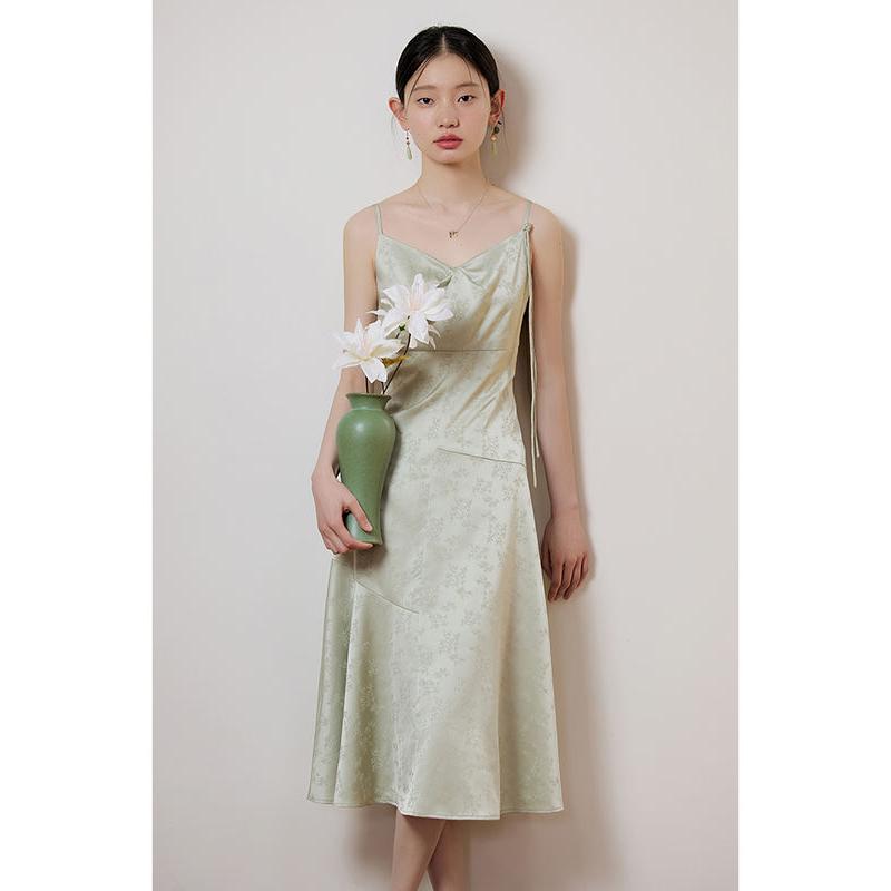 mint mambo midi dress, view 4 - MRSLM