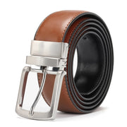 men's reversible genuine leather belt, view 4 - MRSLM