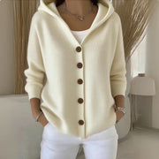 women's hooded button cardigan, view 8 - MRSLM